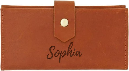 HOTCustom RFID Card Holder for Women – Personalized Slim & Elegant Credit Card Wallet – Ideal Valentine's Day, Mother's Day & Birthday Gift – Secure, Stylish Card Organizer