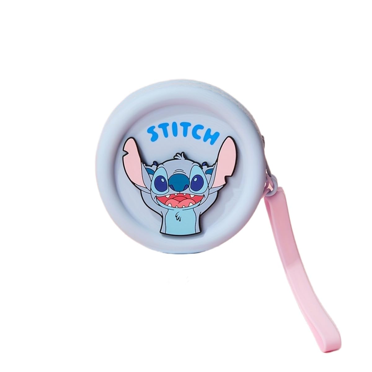 HOTMINISO Snoopy Stitch Character Silicone Coin Purse with Wrist Strap, Beige, Round Pouch (Snoopy)
