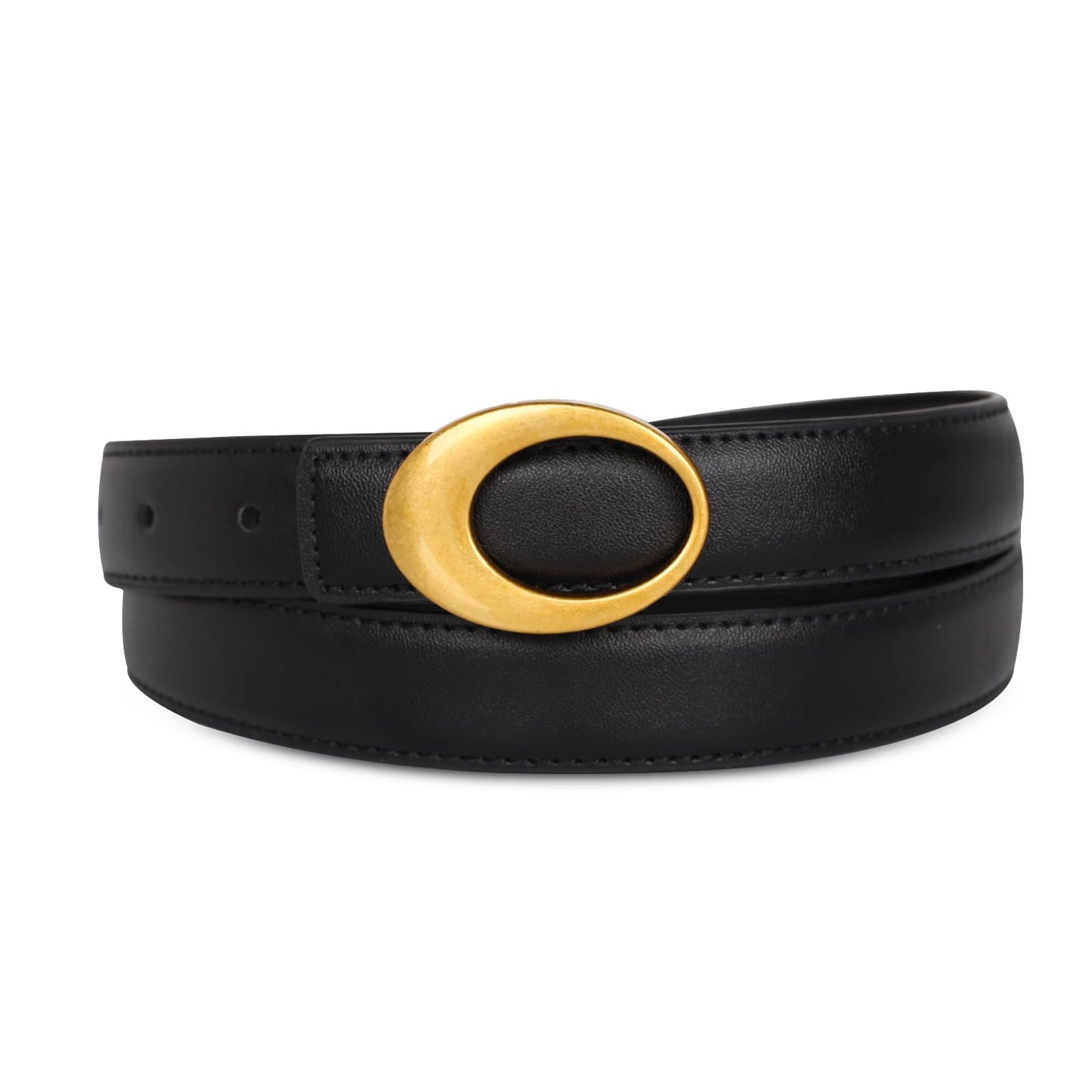 HOTRelang Women's Belts with Gold Buckle, Fashion Waist Band, Elegant Ladies' Belt, Gift for Women