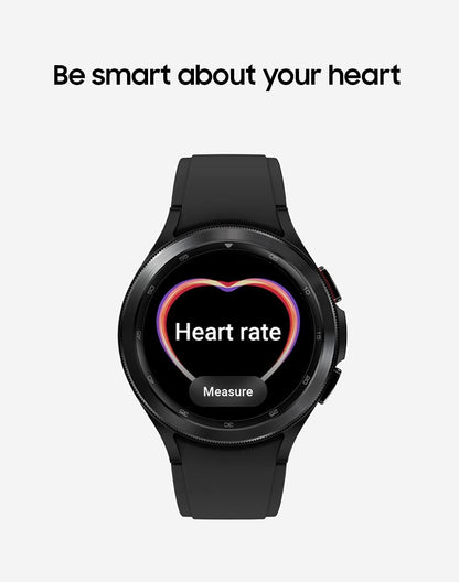 HOTSamsung Galaxy Watch 4 Classic 46mm Smartwatch with ECG Monitor Tracker for Health Fitness Running Sleep Cycles GPS Fall Detection LTE US Version, Black (Renewed)