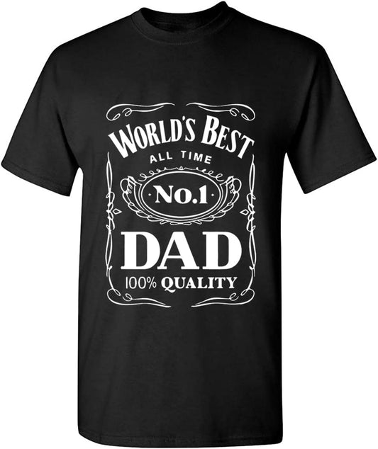 HOTWorld´s Best No. 1 Dad Daddy Father Day giftsT-Shirt Black