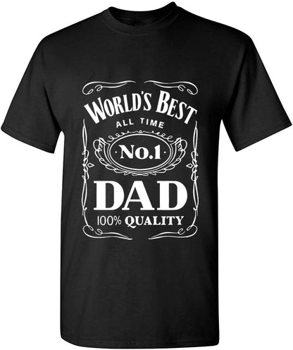 HOTWorld´s Best No. 1 Dad Daddy Father Day giftsT-Shirt Black