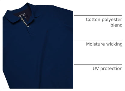 HOTNautica Men's Big and Tall Classic Fit Short Sleeve Solid Performance Deck Polo Shirt | Designed Exclusively for Big & Tall Men
