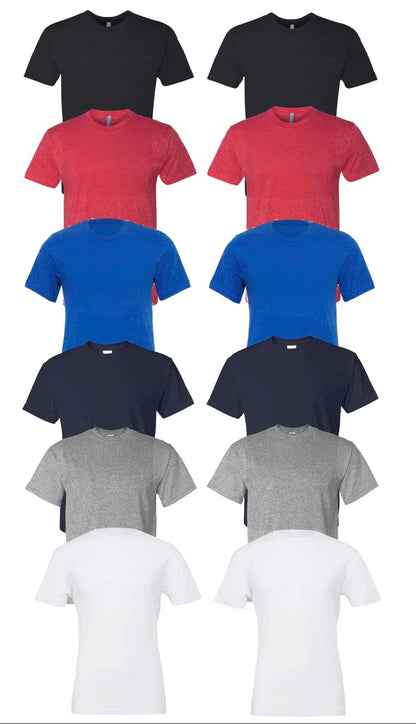 HOTEVERYDAY TEES Men's Heavy Cotton Tee (Pack of 12), Assorted Mixed Color Small to 5XL