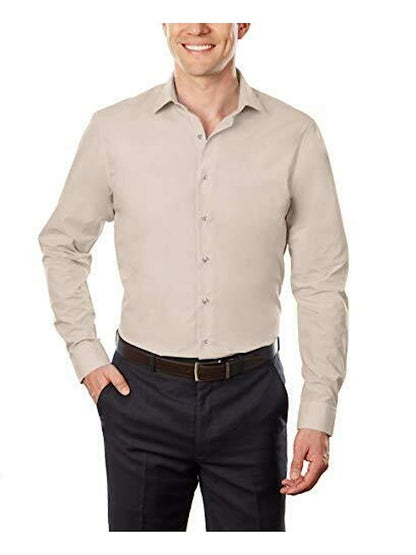 HOTKenneth Cole Unlisted Men's Slim Fit Solid Dress Shirt - Amazon Exclusive