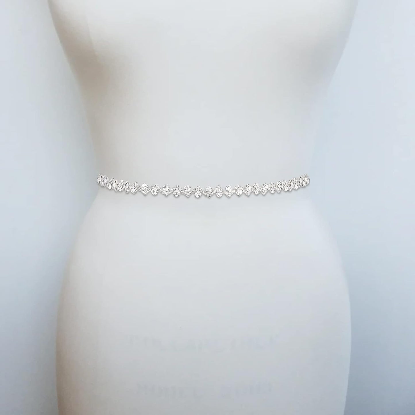 HOTYooAi Rhinestone Belt Womens Formal Dress Belt Diamond Bling Wedding Bridal Belt