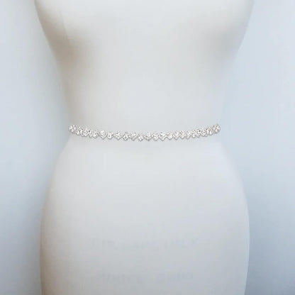 HOTYooAi Rhinestone Belt Womens Formal Dress Belt Diamond Bling Wedding Bridal Belt