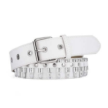 HOTStudded Belt, Metal Punk Rock Rivet Belt with Bright Pyramid Studded for Women Men
