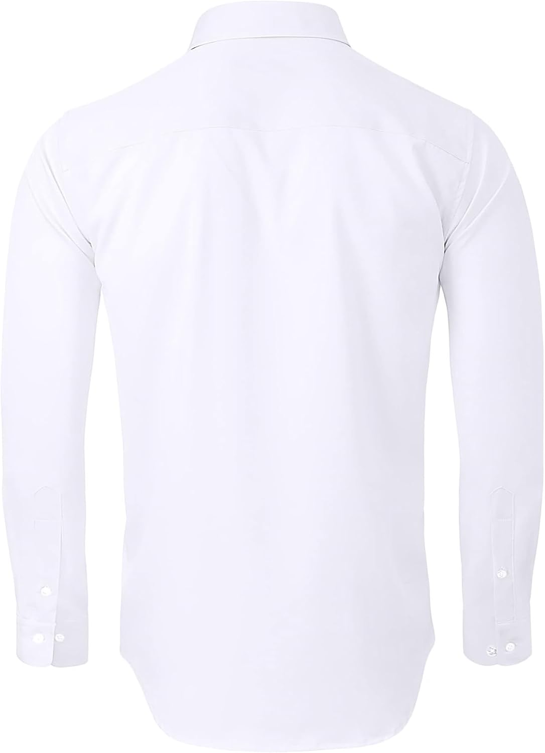 HOTAlimens & Gentle Men's Dress Shirts Long Sleeve Wrinkle-Free Stretch Shirts Solid Formal Button Down Shirt with Pocket