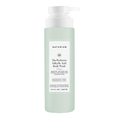 HOTNaturium The Smoother Glycolic Acid Exfoliating Body Wash, Soft & Smoothing Cleanser, 16.9 oz