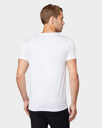 HOT32 Degrees Men's 4 Pack Cool V-Neck T-Shirt, Anti-Odor, Quick Dry Active, 4-Way Stretch