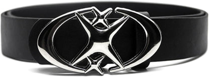 HOTY2k Belt Star Metal Buckle Vintage Gothic Punk Rock Emo Grunge Accessories Western Chunky Belts Trendy Y2k Clothes