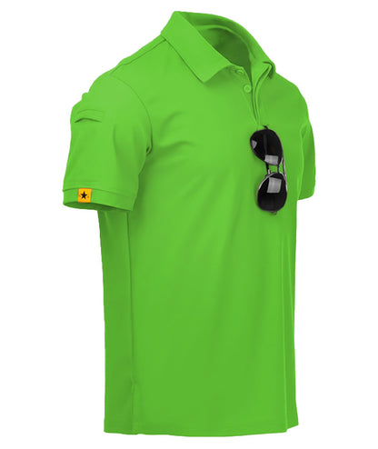 HOTV VALANCH Mens Polo Shirts Short Sleeve Moisture Wicking Golf Polo Athletic Collared Shirt Tennis T-Shirt Tops