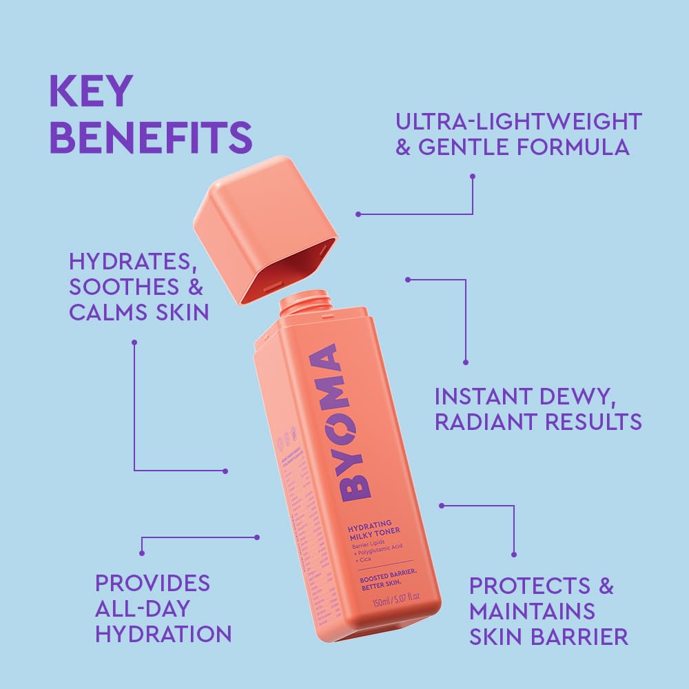 HOTBYOMA Hydrating Milky Toner - Dewy, Ultra Hydrating Toner for Face - Soothes Skin, Locks in Moisture, Reduces Redness - Barrier Repair - 5.07 fl oz