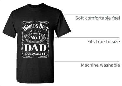 HOTWorld´s Best No. 1 Dad Daddy Father Day giftsT-Shirt Black
