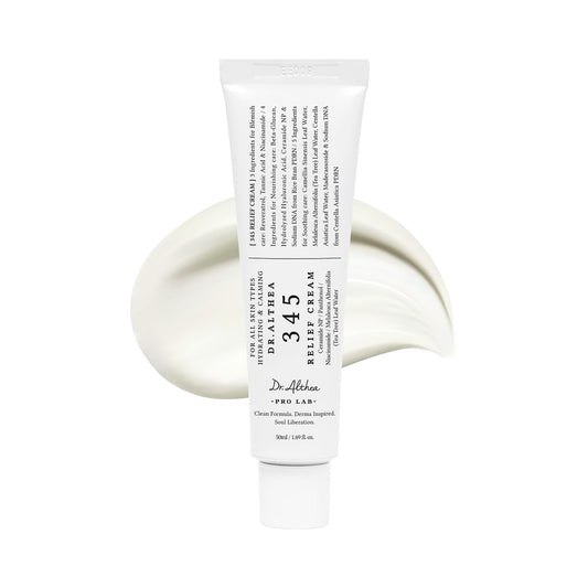 HOTDr.Althea 345 Relief Cream, Korean Skincare, 1.69 Fl Oz (Ver.2 - Pack of 1) | PDRN, Hyaluronic Acid for Instant Hydration, Blemish, Post-Acne Vegan Face Moisturizer with Centella, Non-comedogenic