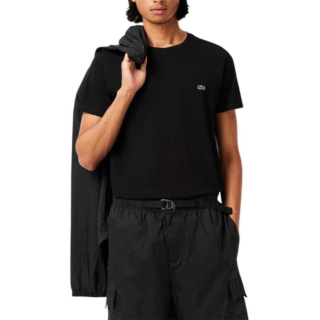 HOTLacoste Men's Short Sleeve Pima Jersey Crew Neck Tee