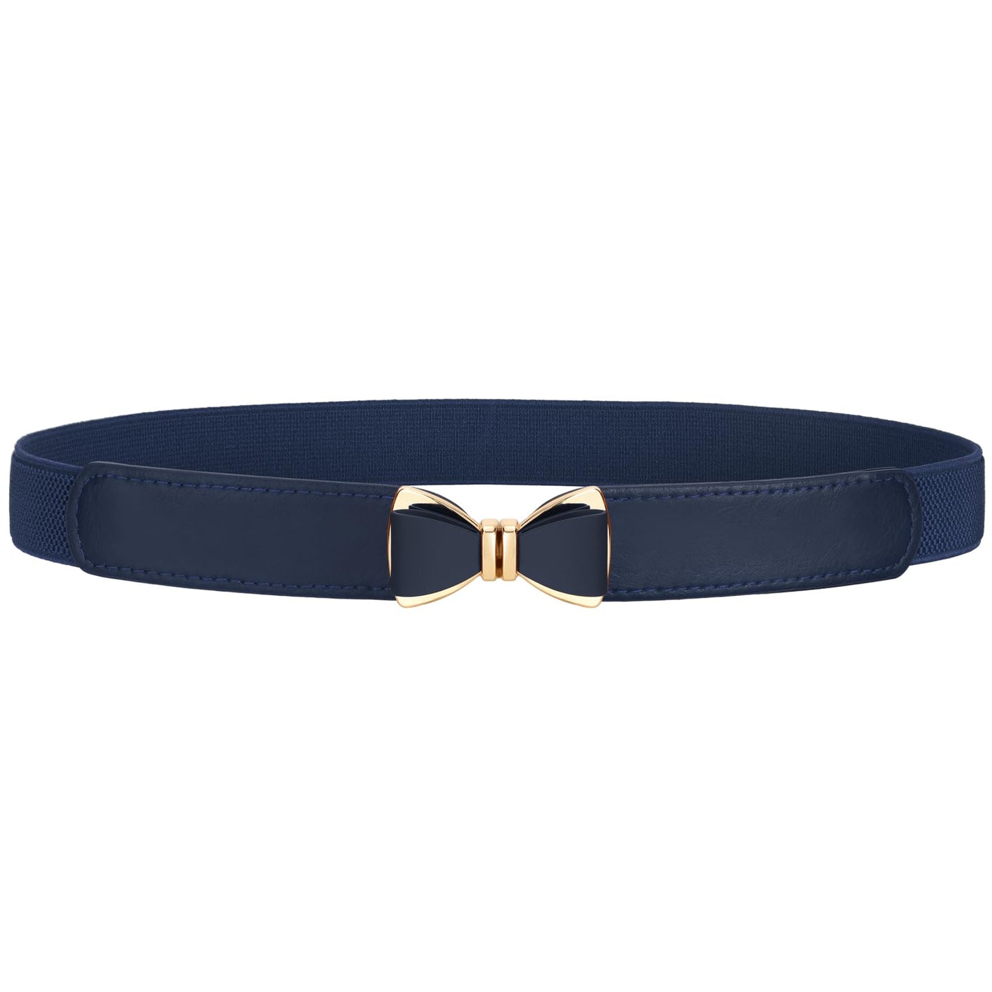 HOTVONMELLI Womens Skinny Elastic Belt Stretchy Bow Belt for Women Dresses Thin Waist Ladies Belts