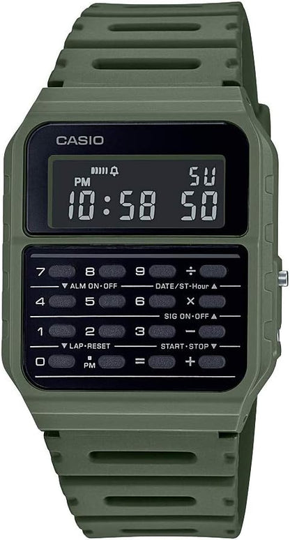 HOTCasio CA53W Vintage Series | Data Bank | 1/100 SEC Stopwatch | Water Resistant | 8 Digit Calculator | Dual Time | Resin Band | Resin Case | Auto Calendar | Daily Alarm | 5 Year Battery