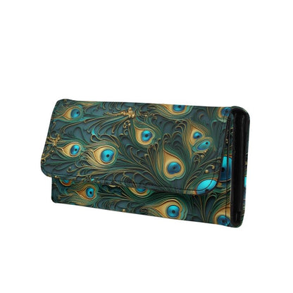 HOTTie Dye Color Slim Long Wallet for Women Hippie Style Colorful Zipper Coin Purse Card Holder, Tie-dye Rainbow Extra Capacity PU Leather Checkbook Wallet with ID Window