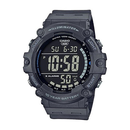 HOTCasio Illuminator AE1500WH Series | 10-Year Battery | LED Backlight | 5-Alarms | 1/100 Sec Stopwatch | Men's Digital Watch