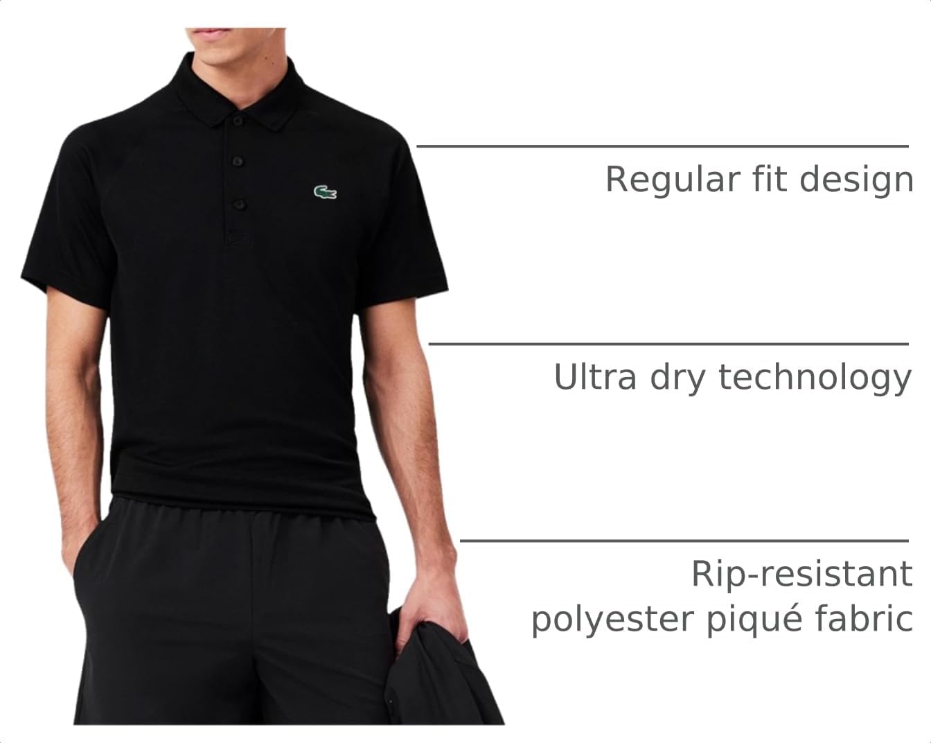 HOTLacoste Men's Regular Fit UV Protect Golf Polo Shirt