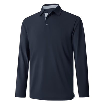 HOTMens Golf Shirt Short and Long Sleeve Moisture Wicking Dry Fit Performance Solid Casual Pique Golf Polo Shirts for Men