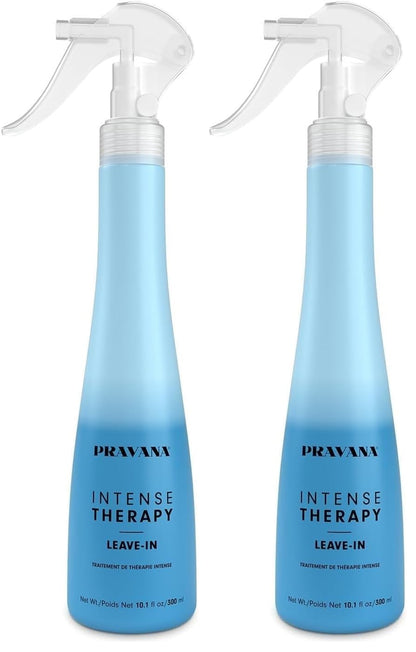 HOTPRAVANA Intense Therapy Leave-In Conditioner Spray Treatment & Detangler | Instantly Detangles & Hydrates | Equalizes Hair Porosity | For All Hair Types | Strengthens & Softens Hair
