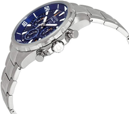 HOTBulova Men's Marine Star Series B Stainless Steel 6-Hand Chronograph Quartz Watch, Blue Dial Style: 96B256