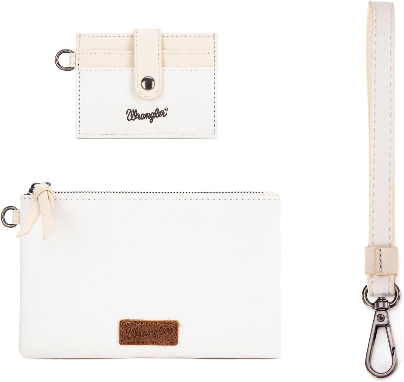 HOTMontana West x Wrangler Keychain Wristlet Wallets for Women Detachable Dual Pouch Wristlet Portable Card Holder for Women