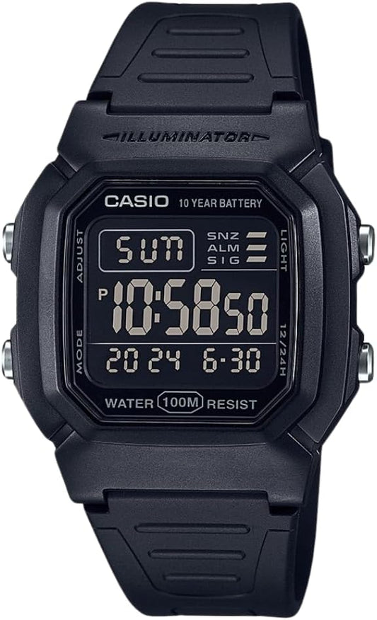 HOTCasio W800HG Series | Men’s Digital Watch | 100 Meter Water Resistance | Multi Function Alarm | 100 SEC Stopwatch | Auto Calendar | Countdown Timer | LED Light | Dual Time| 10 Year Battery