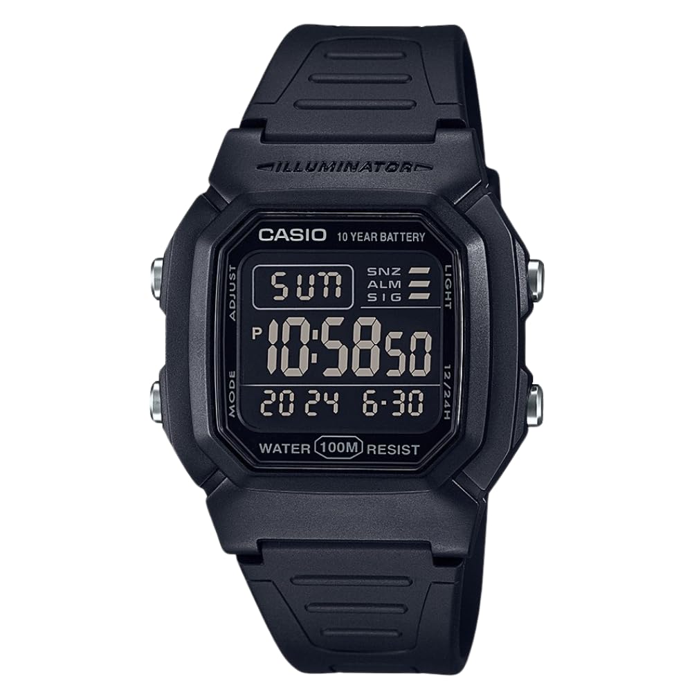 HOTCasio W800HG Series | Men’s Digital Watch | 100 Meter Water Resistance | Multi Function Alarm | 100 SEC Stopwatch | Auto Calendar | Countdown Timer | LED Light | Dual Time| 10 Year Battery