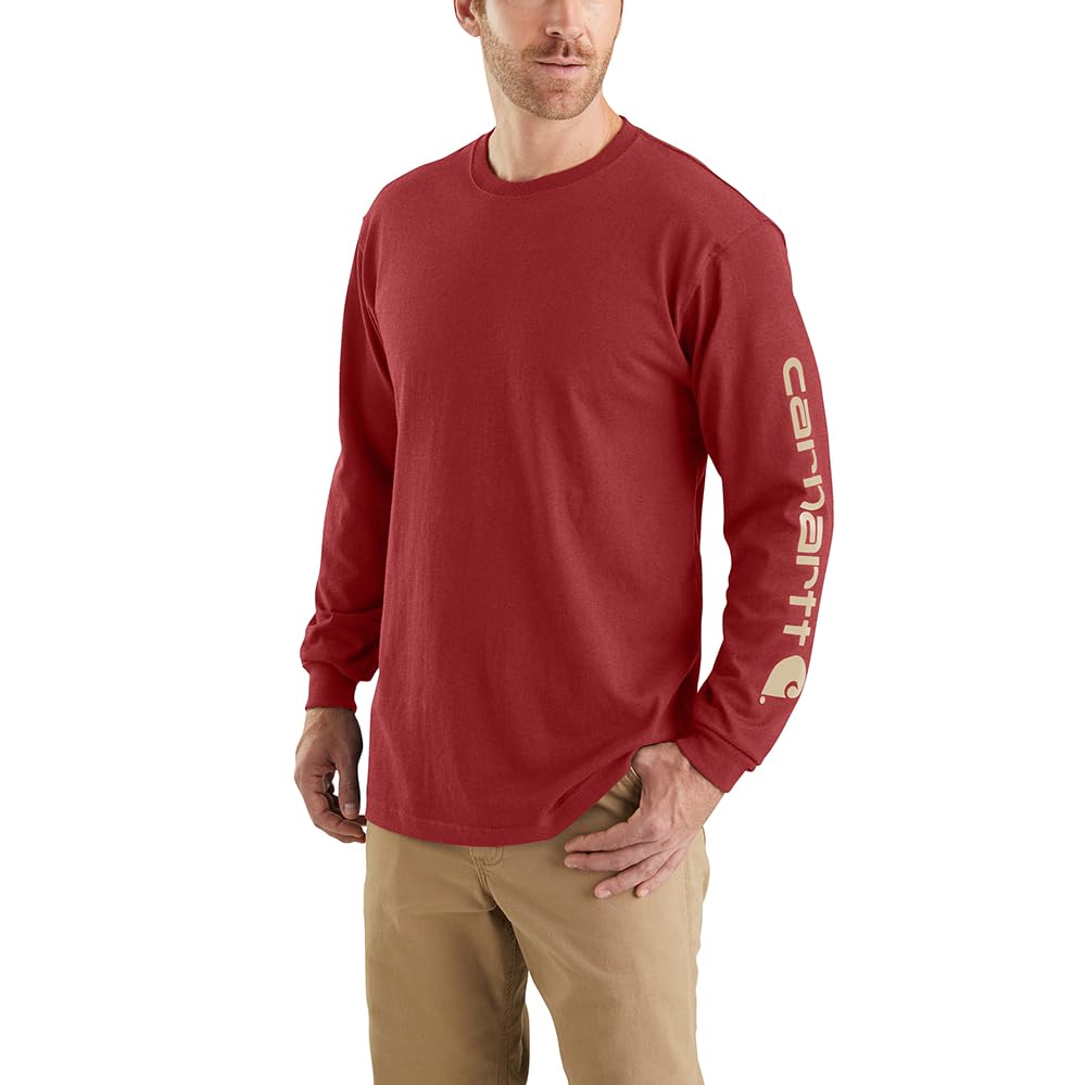 HOTCarhartt Men's Dearborn Loose Long-Sleeve Logo T-Shirt Closeout
