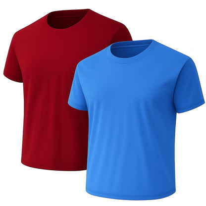 HOT6-Pack Bulk Men’s T-Shirts – Soft Pre-Shrunk Premium Cotton, Short Sleeves, Reinforced Collar, Crew Neck, Casual Fit