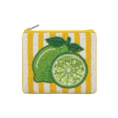 HOTBeaded Coin Purse Change Zipper Pouch Wallet Tacos & Tequila | Handmade Beadwork, Compact Organizer, Cash Holder, Card Storage, Makeup Pouch, Giftable Accessory, Everyday Carry