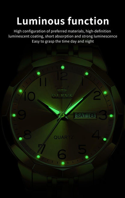 HOTOLEVS Watch for Men Simple Business Dress Analog Stainless Steel Waterproof Luminous Date Easy Read Men Wrsit Watch