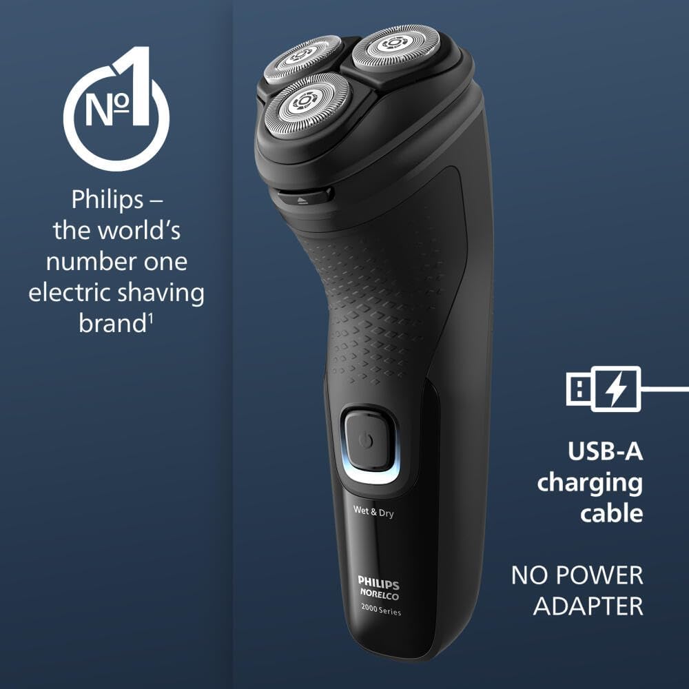 HOTPhilips Norelco Shaver 2400 Series, Wet and Dry Electric Shaver, Pop-up Trimmer, P-Cap, Deep Black, Model X3001/90