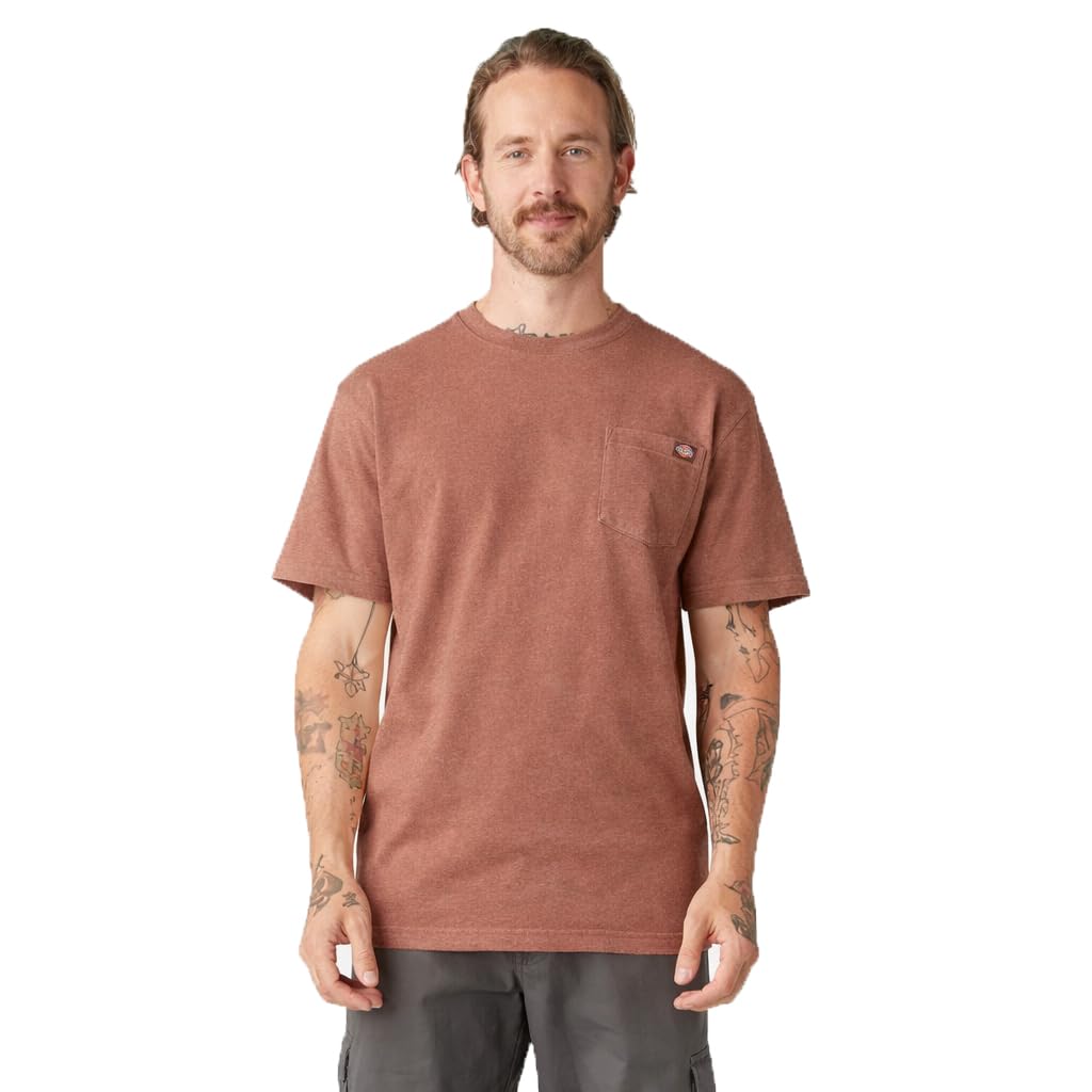 HOTDickies Men's Heavyweight Heathered Short Sleeve Pocket T-Shirt