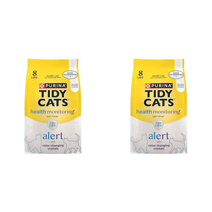 HOTPurina Tidy Cats Tidy Care Alert Cat Health Monitoring Non Clumping Cat Litter with Silica Crystals - 8 Pound (Pack of 1)