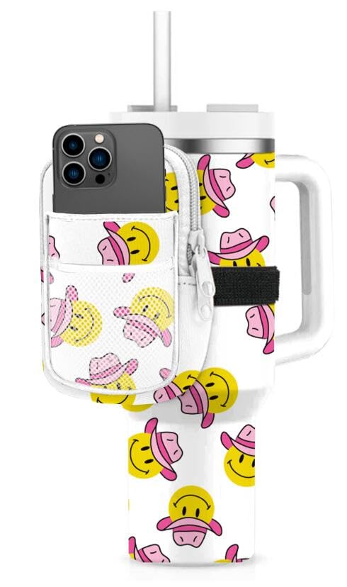 HOTKATYDID Tumbler Zipper Pouch and Phone Holder with 3 Pockets - Compact Water Bottle Pouch for Wallet, Keys, and Phone - Premium Tumbler Accessories