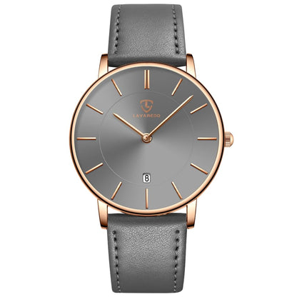 HOTBEN NEVIS Watch, Mens Watch, Minimalist Fashion Simple Wrist Watch Analog Date with Leather Strap