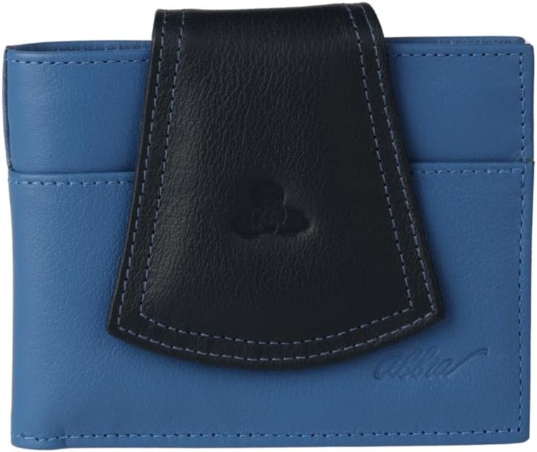 HOTAbbia Genuine Luxury Leather Wallet For Women, Stylish And Elegant Design, Perfect For On-The-Go. (Blue & Sky)