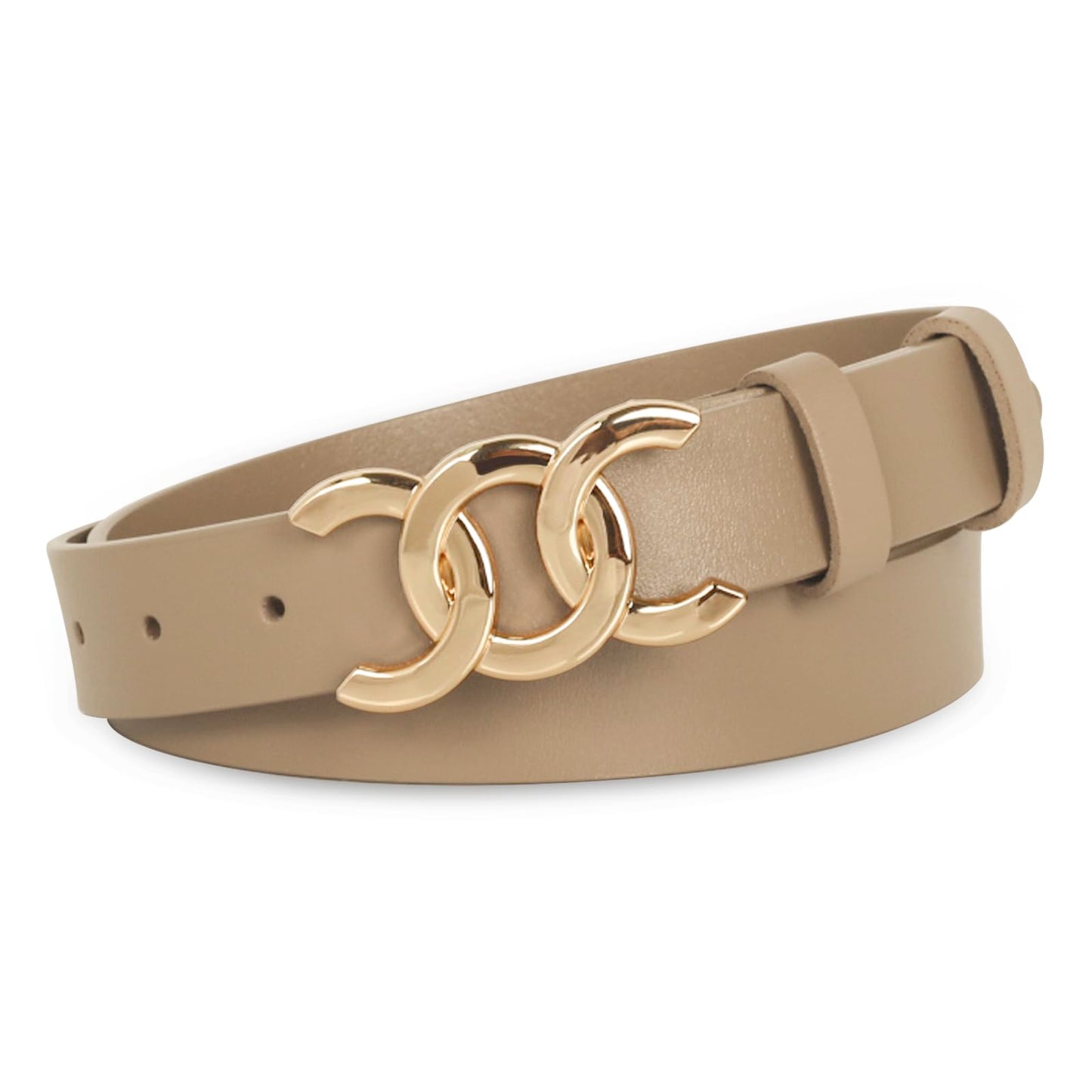 HOTAurolran Women's Leather Belt with Buckle - Ideal for Dresses, Jeans, and Coats