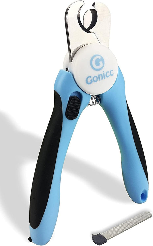 HOTgonicc Professional Dog & Cat Pets Nail Clippers & Trimmers | With Safety Guard to Avoid Overcutting, Free Nail File, Razor Sharp Blade - Professional Grooming Tool for Pets