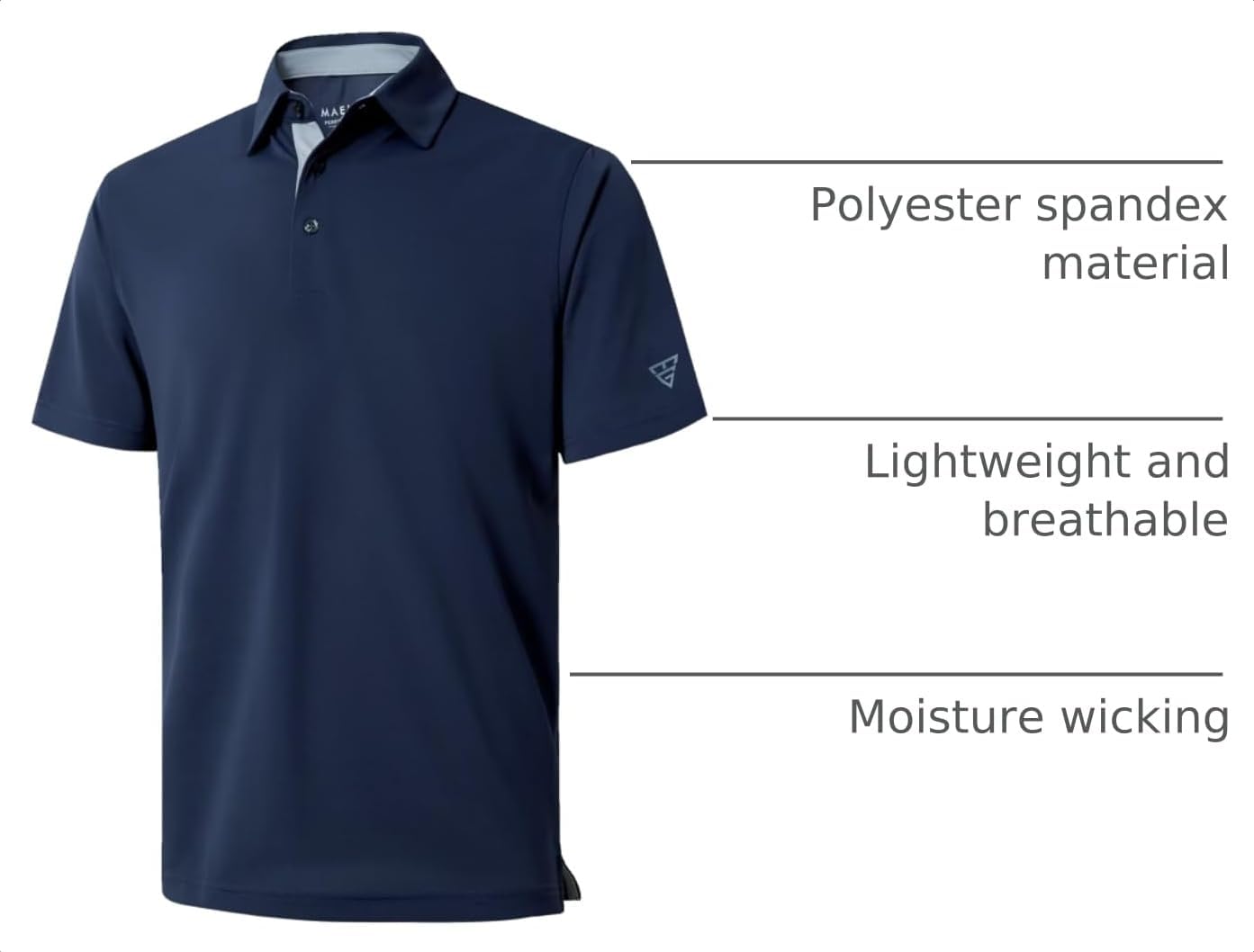HOTMens Golf Shirt Short and Long Sleeve Moisture Wicking Dry Fit Performance Solid Casual Pique Golf Polo Shirts for Men
