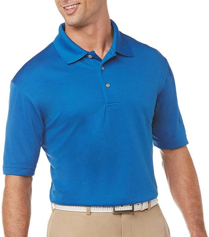 HOTPGA Tour Men's Airflux Solid Mesh Short Sleeve Classic Golf Polo Shirt