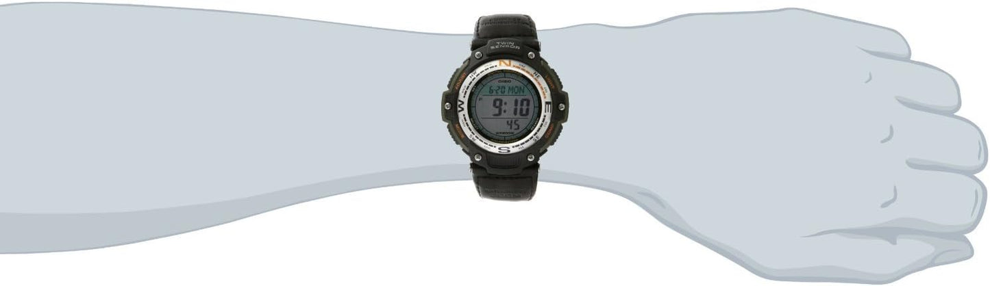 HOTCasio SGW100 Series | Digital Watch & Compass | 200M WR | 100 SEC Stopwatch | Twin Sensor for Direction & Temperature | Low Temp Resistant | World Time | Auto Calendar | Multi Alarm