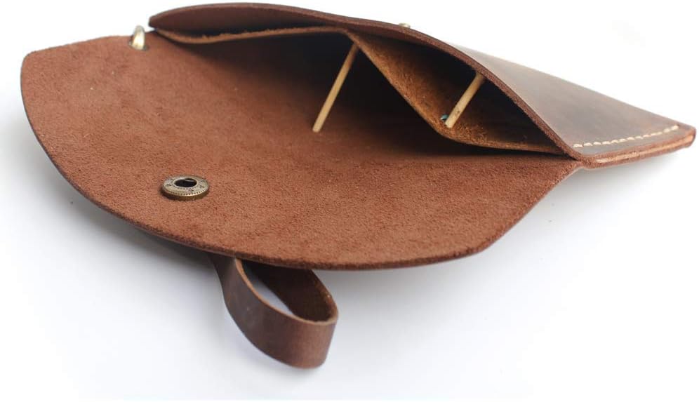 HOTHandmade Leather Wristlet Wallet with Card Slots Retro Multi-function Envelope Mobile Phone Card Holder Clutch Wallet with Hand Wrist Lanyard