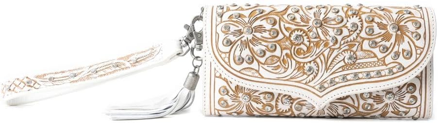 HOTMyra Bag Western Wallet for Women - Leather, Cowprint Hair-On, Long Wallet Purse, Cards, Boho Gifts, Western Accessories