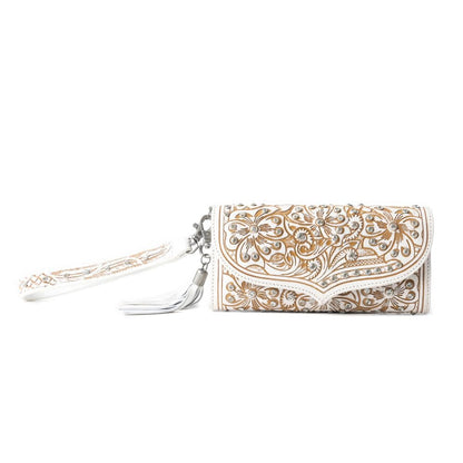 HOTMyra Bag Western Wallet for Women - Leather, Cowprint Hair-On, Long Wallet Purse, Cards, Boho Gifts, Western Accessories